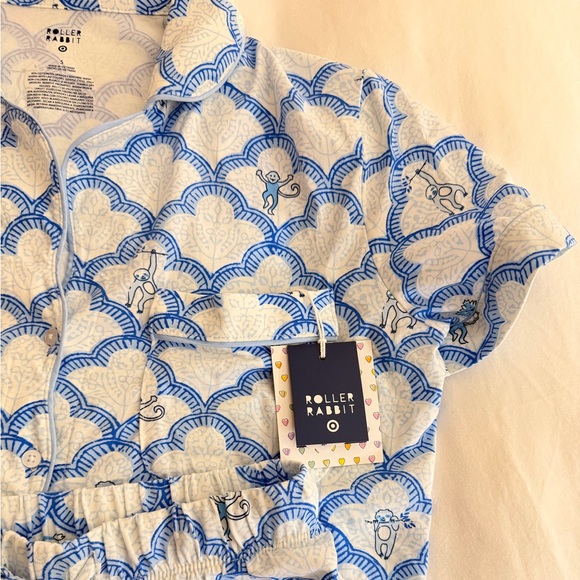 Roller Rabbit Blue Short-Sleeve Pj Set - Picture 3 of 5